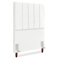 Cabeceira Solteiro 100 cm Com Frame Carla Suede Branco Artte