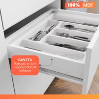 Armário De Cozinha Completa 100% Mdf 6 Portas 6 Gavetas Mariah Nesher