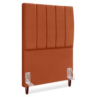 Cabeceira Solteiro 100 cm Com Frame Carla Suede Terracota Artte
