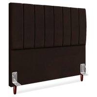 Cabeceira Casal 140 cm Com Frame Carla Suede Marrom Artte