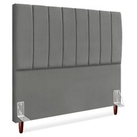 Cabeceira Queen 160 cm Com Frame Carla Suede Cinza Artte