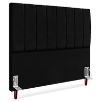 Cabeceira Queen 160 cm Com Frame Carla Suede Preto Artte