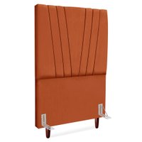 Cabeceira Solteiro 90 cm Com Frame Belgica Suede Terracota Artte