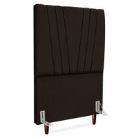 Cabeceira Solteiro 90 cm Com Frame Belgica Suede Marrom Artte