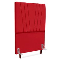 Cabeceira Solteiro 100 cm Com Frame Belgica Suede Vermelho Artte
