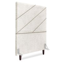 Cabeceira Solteiro 100 cm Com Frame Cristal Boucle Cinza Claro Artte