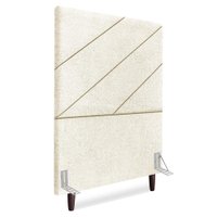 Cabeceira Solteiro 90 cm Com Frame Cristal Boucle Bege Artte