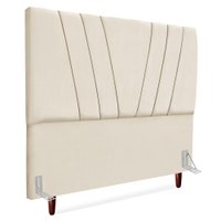 Cabeceira Casal 140 cm Com Frame Belgica Suede Bege Artte