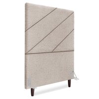 Cabeceira Solteiro 90 cm Com Frame Cristal Boucle Bege Escuro Artte