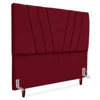 Cabeceira Casal 140 cm Com Frame Belgica Suede Vinho Artte