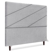 Cabeceira Queen 160 cm Com Frame Cristal Boucle Cinza Artte