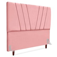 Cabeceira Casal 140 cm Com Frame Belgica Suede Rosa Artte
