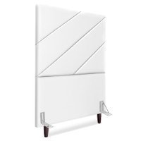 Cabeceira Solteiro 90 cm Com Frame Cristal Corino Branco Artte