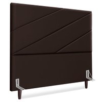 Cabeceira Casal 140 cm Com Frame Cristal Corino Marrom Artte
