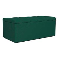 Recamier Calcadeira Bau 100 cm Dalia Linho Verde Musgo Artte