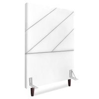 Cabeceira Solteiro 90 cm Com Frame Cristal Suede Branco Artte