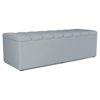 Recamier Calcadeira Bau 160 cm Dalia Suede Cinza Artte