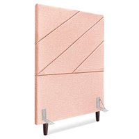 Cabeceira Solteiro 90 cm Com Frame Cristal Linho Rose Artte