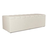 Recamier Calcadeira Bau 140 cm Dalia Linho Champagne Artte