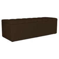 Recamier Calcadeira Bau 140 cm Dalia Suede Marrom Artte