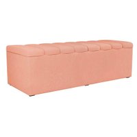 Recamier Calcadeira Bau 160 cm Dalia Linho Rose Artte