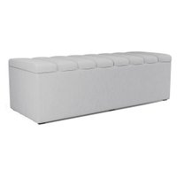 Recamier Calcadeira Bau 140 cm Dalia Linho Cinza Artte