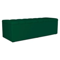 Recamier Calcadeira Bau 140 cm Dalia Suede Verde Musgo Artte