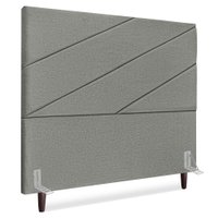 Cabeceira Queen 160 cm Com Frame Cristal Linho Cinza Escuro Artte