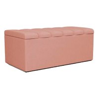 Recamier Calcadeira Bau 90 cm Dalia Linho Rose Artte