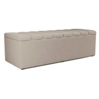 Recamier Calcadeira Bau 140 cm Dalia Linho Bege Artte