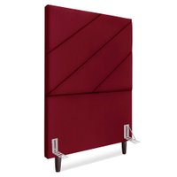 Cabeceira Solteiro 100 cm Com Frame Cristal Suede Vinho Artte