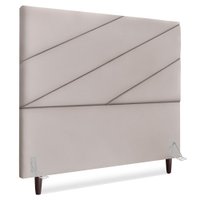 Cabeceira Queen 160 cm Com Frame Cristal Suede Cinza Claro Artte