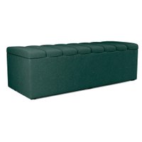 Recamier Calcadeira Bau 160 cm Dalia Linho Verde Musgo Artte