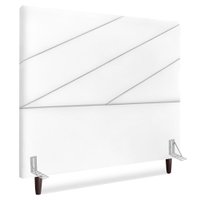 Cabeceira Queen 160 cm Com Frame Cristal Suede Branco Artte