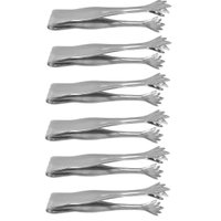 Kit 6 Pegadores de Carne Churrascaria Aço Inox 16cm Robusto Buffet Restaurante