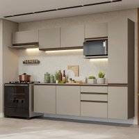 Armário de Cozinha Completa 300cm Suspensa Crema Nice Madesa 10