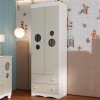 Guarda-roupa Infantil 62cm 2 Portas com Vidro e 2 Gavetas Sonho Multimóveis MP4471