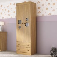 Guarda-roupa Infantil 62cm 2 Portas com Vidro e 2 Gavetas Pirulito Multimóveis MP4466