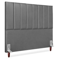 Cabeceira Queen 160 cm Com Frame Carla Corino Cinza Artte