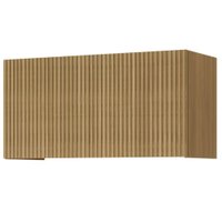 Armário Aéreo De Cozinha 0,80m Porta Basculante Canelado 100% Mdf Cléo Raissa Madeirado Nesher