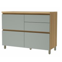 Balcão Gabinete de Cozinha 1,20m 1 Porta 4 Gavetas 100% Mdf Raissa Nesher