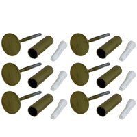 Kit 6 Ganchos Multiusos de Parede Pinos 3cm Dourados Cabide Roupas Hall Duler