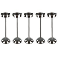 Conjunto 5 Suportes Balde de Gelo Arienzo Brinox Inox 20x60,5cm Champanheira de Chão Restaurante Bar