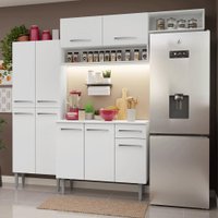 Armário de Cozinha Completa 229cm Branco Emilly Madesa 18XA