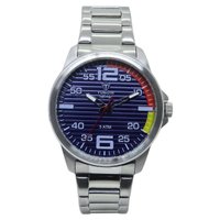 Relógio Masculino Tuguir Analógico Infinity 9169A - Prata, Azul e Laranja