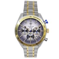 Cronógrafo Masculino Tuguir Analógico Infinity 23-2231 - Prata, Dourado e Azul