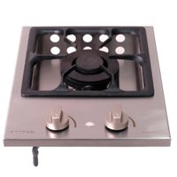 Fogão de Embutir a Gás Natural Titan Range Top Profissional 1 Boca  Grelha 30x30cm
