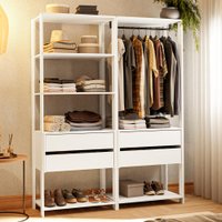 Guarda-Roupa Closet Modulado 4 Gavetas 140 cm Branco Valencia Madesa XA