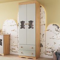 Guarda-roupa Infantil 62cm 2 Portas com Vidro e 2 Gavetas Doçura Multimóveis MP4491