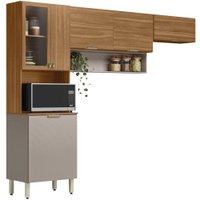 Cozinha Modulada 3 Pecas 250 cm MDP Alba Amendola Nude Prime Demobile